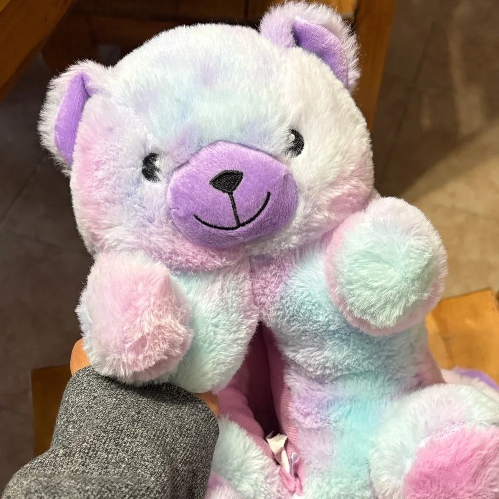 Place Multicolor Plush Bear Slippers